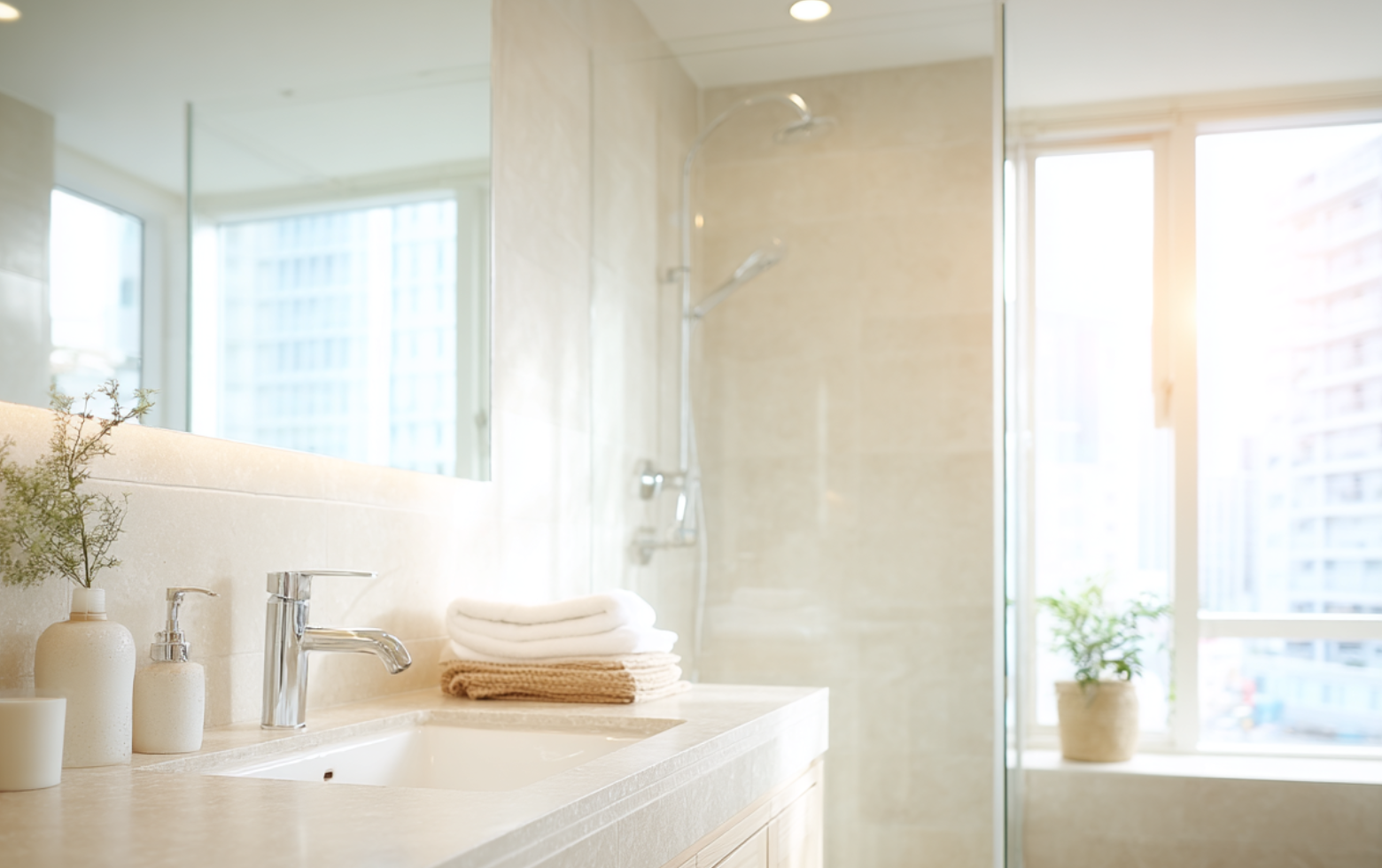 怕麻煩？看這裡！簡易清潔玻璃淋浴門上的水垢和皂垢